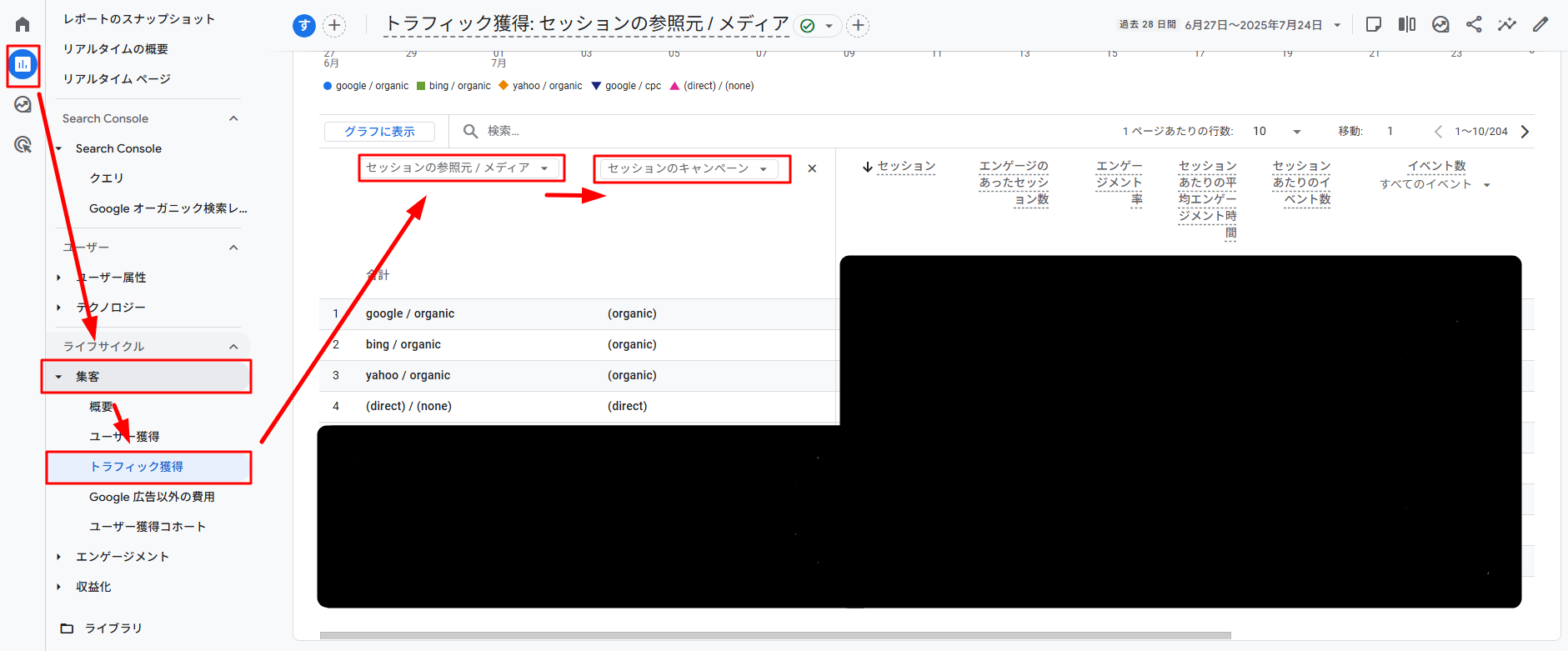 ga4のキャプチャ画像