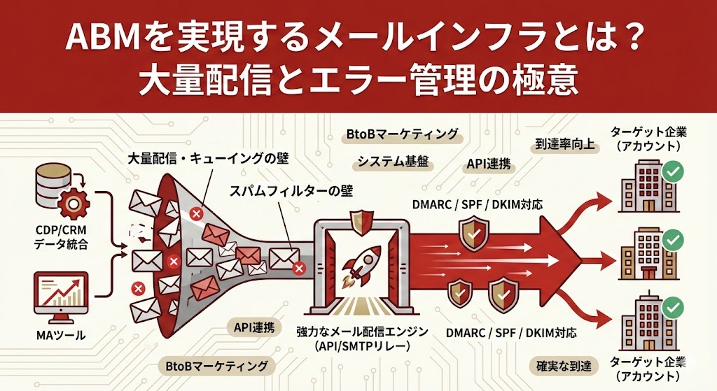 メルマガでABMを実現するメールインフラとは？大量配信とエラー管理の極意