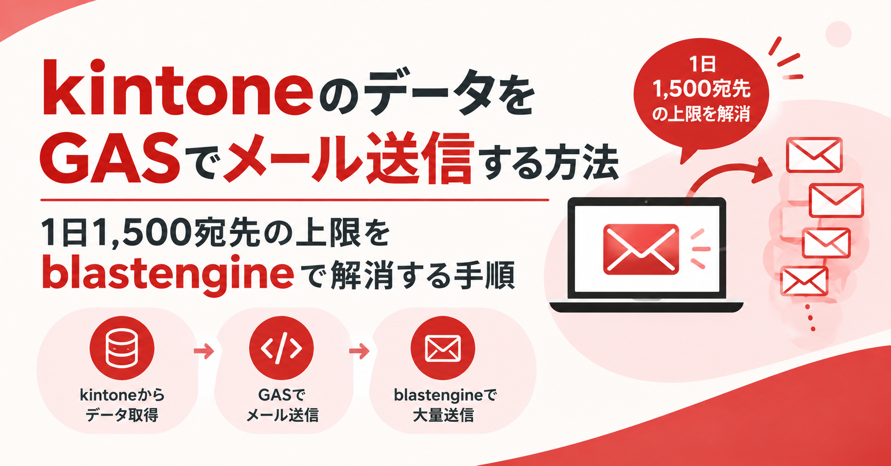 kintoneのデータをGASでメール送信する方法｜1日1,500宛先の上限をblastengineで解消する手順