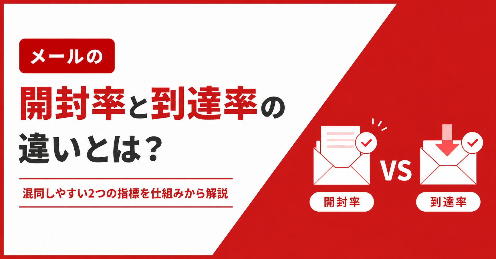 メールの開封率と到達率の違いとは？混同しやすい2つの指標を仕組みから解説